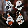 4PCS Spookys Ghostly Wood Crafts Halloweens Room Decoration Hanging Art For Festives DIY Family Activity And Seasonal Displays