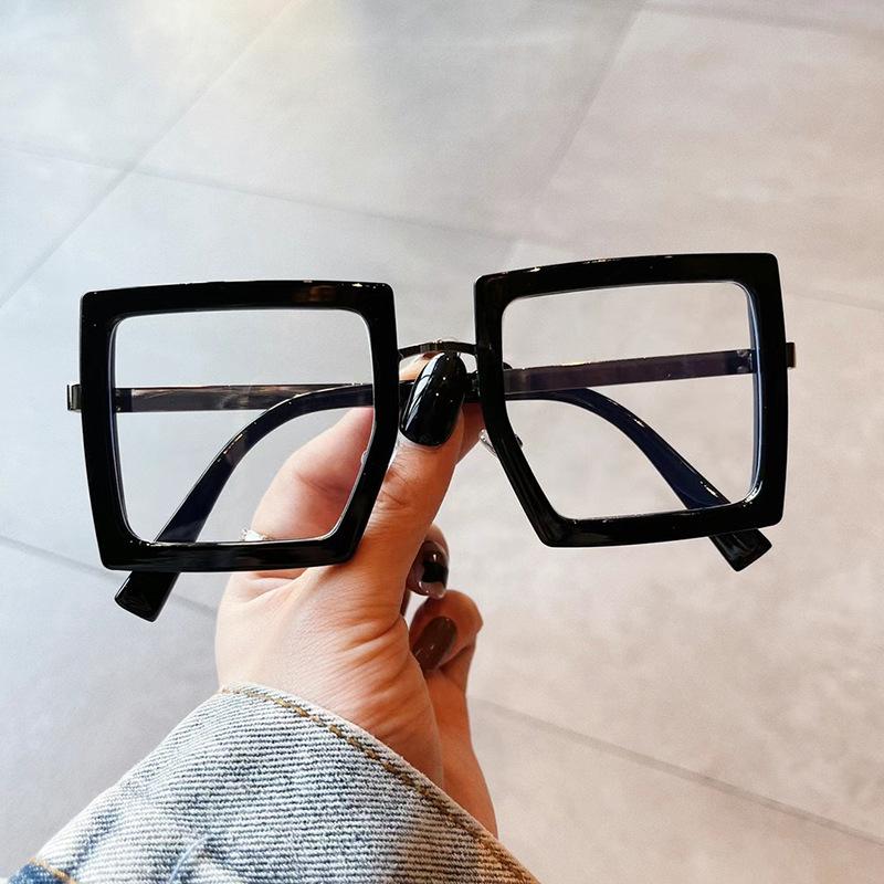 

Oversized Eyeglass Frames For Women Trendy Blue Light Blocking Big Square Reading Glasses Men Transparent Fashion Eyewear +1.75 +225