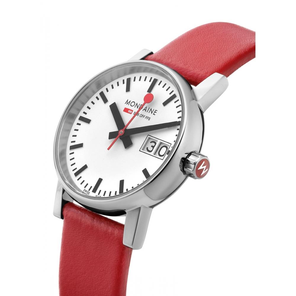 Mondaine MSe.30210.lc Railway Evo 2 Date Damen-Lederuhr