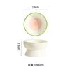 Ceramic Cat Bowl Anti Spill Pet Food Dish with Neck Support for Cats and Dogs