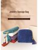 Elegant Tassel Jewelry Pouch with Zipper - Portable Organizer for Rings, Pendants, and Bracelets