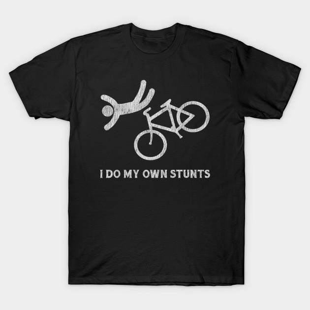 

Men Black Print T-shirt Vintage I Do My Own Stunts No-Cut Transfer Paper Print Cotton Tshirt S чорний