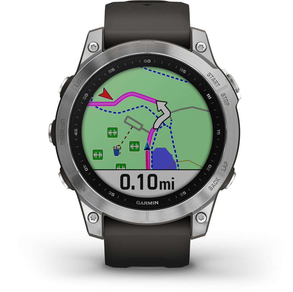 Garmin Fenix 7, Silver w/Graphite Band "010-02540-01" (timbru Verde 0.18 Lei)