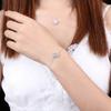 Round Cut Cubic Zirconia Bracelet For Women Rose Gold Color Hand Chain Jewelry H165