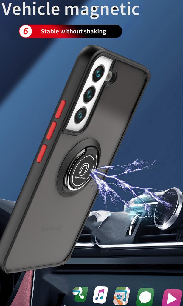 Anti-fall Phone Case For Samsung Galaxy A12 13 20S 21 33 32 42 52 21S 31 41 51 71 81 91 04 S E 34 54  Magnetic Ring Matte Cover