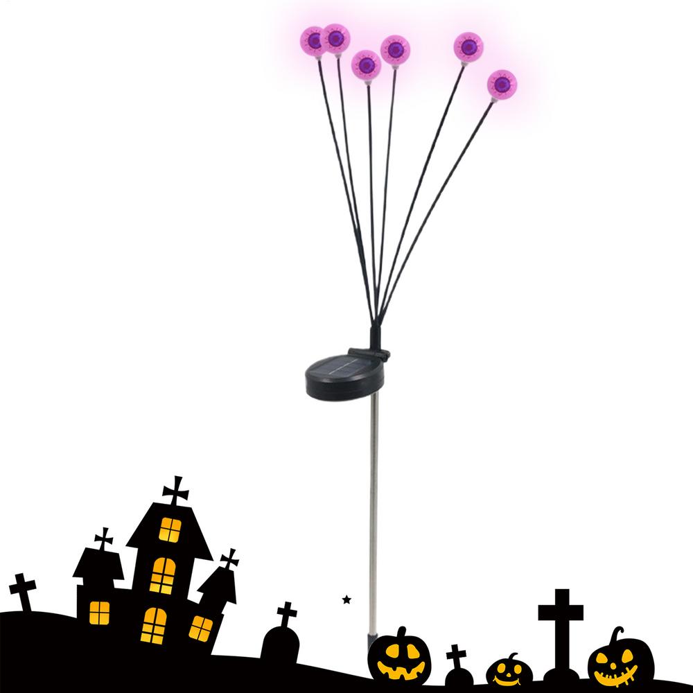 

Halloween Solar Eyeball Lights LED Solar Halloween Lights With Eyeball Waterproof Swaying Firefly Decor Lighting Decorations