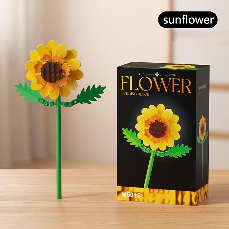 

Romantic building block flower decorations, festival gifts, small building block bouquets, handmade bouquets, Valentine s Day 1pc