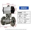 Zhuqin Q641F-16P/C Pneumatic Stainless Steel Flange Ball Valve
