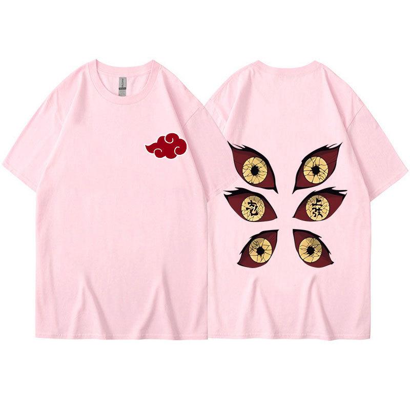 Harajuku Mens T-shirt Anime Naruto Manga Graphic Tees Shirt Cotton Casual Cartoon Short-Sleeves Summer Tshirts Unisex Streetwear Kids Tops