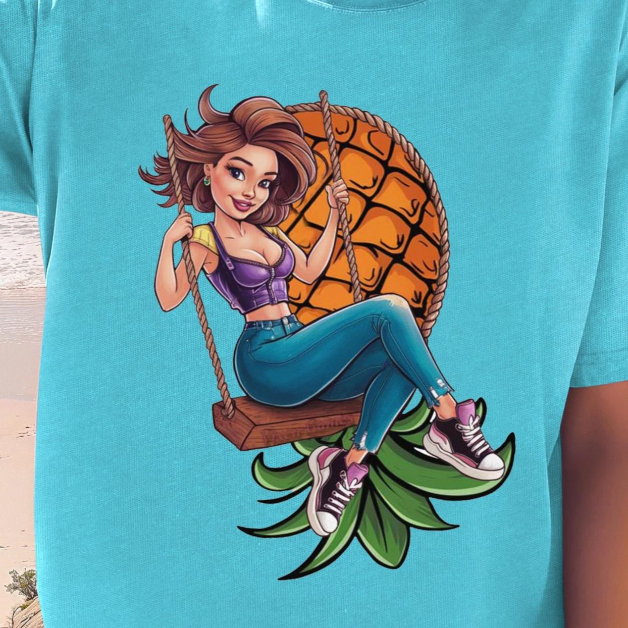 Alternative Lifestyle Tee, Unisex T-shirt, Upside Down Pineapple Tee 2XL