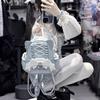 New Fashion Cute Cat Ear Backpacks Lace Bow Decoration Sweet Women Y2K Punk Knapsack Lolita Girls Large Capacity School Rucksack