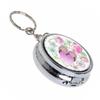Useful Portable Pocket Stainless Steel Round Cigarette Ashtray with Keychain AU(Color Random)