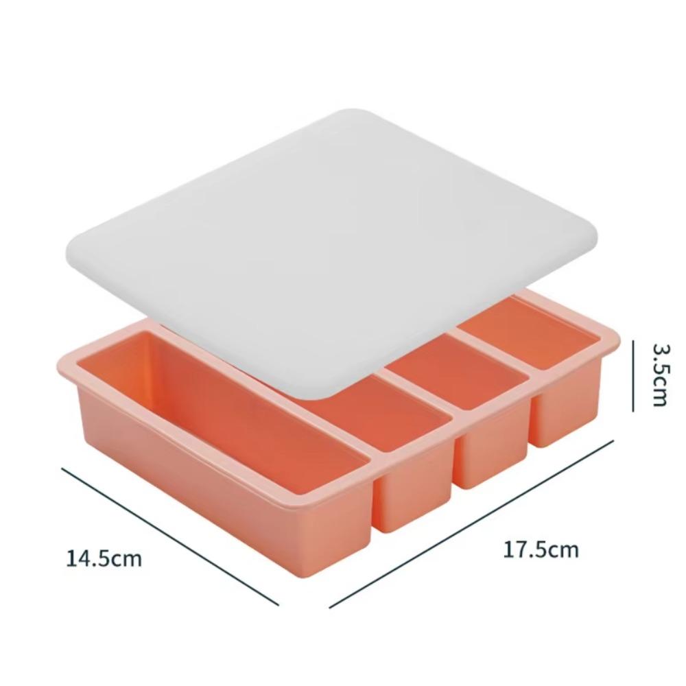 Silicone Ice Mold with Lid Food Sauce Storage New Food Freezing Molds