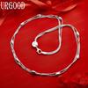 925 Sterling Silver Triple-Layer Fine Snake Bead Necklace - Banquet Gift Jewelry