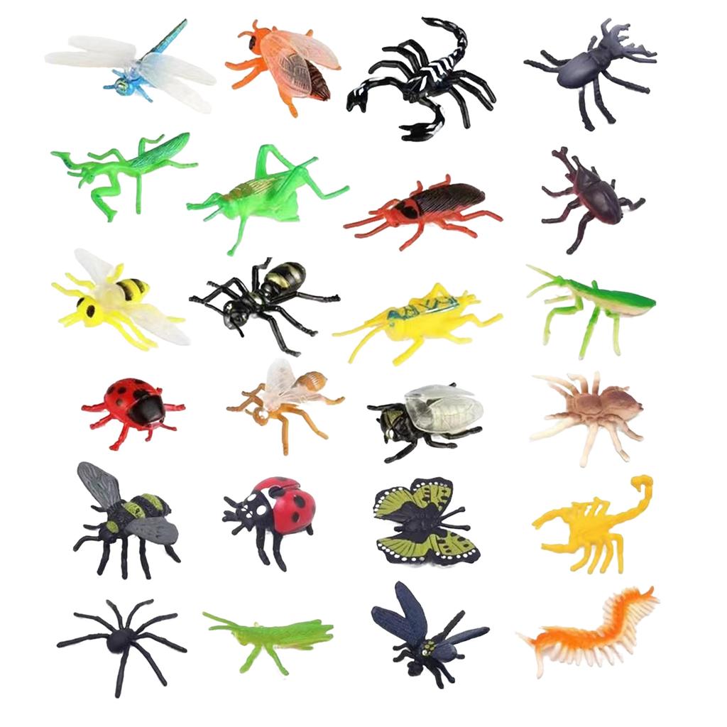 24 Soft Gel Animal And Insect Toy Models For Children's Early Childhood Education And Toys Gifts