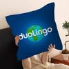 Funnyt D-Duolingo Pillow Covers Cartoon Sofa Decorative Home Double-sided Printing Short Plush Cute Cushion Cover