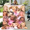 Star Britney Spears Printed Blanket Flannel Warm Blankets Soft And Comfortable Blanket Bed Linings Cubre Cama Birthday Gift