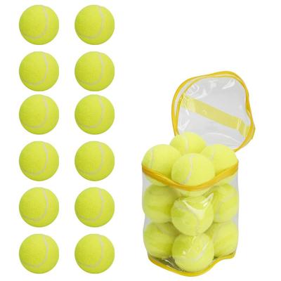 Practice Tennis Balls, 12-Pack, Large Capacity, with Storage Case, Durable, Ideal for Clubs, Teams, and Beginners
