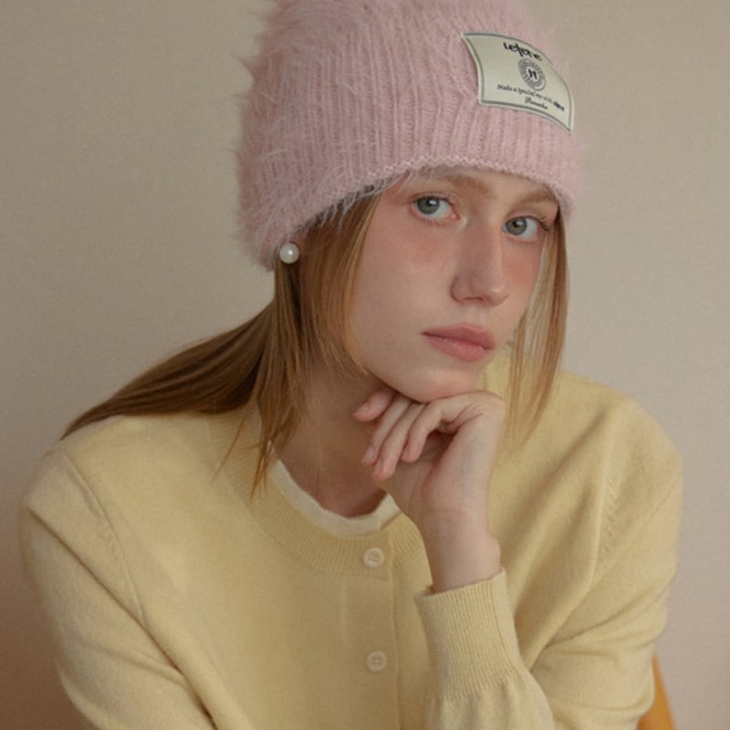 

leterie LR LABEL ANGORA BEANIE_LAVENDER FREE