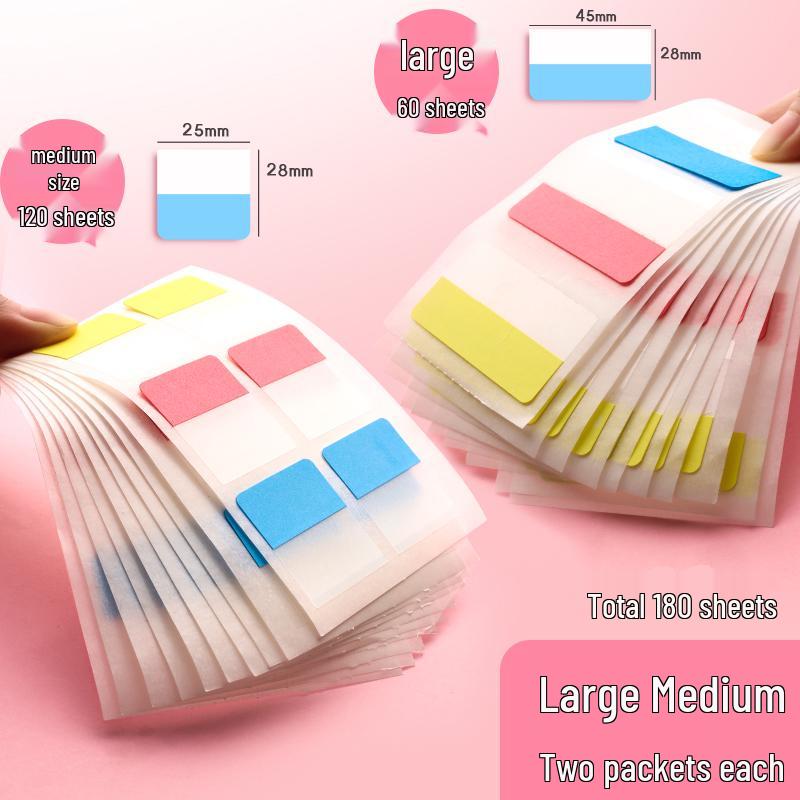 Transparent Writable Index Tabs for Students: Sticky Notes & Page Markers