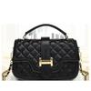Light luxury texture rhombus portable small square bag women's fashion popular simple shoulder bag versatile chain messenger bag