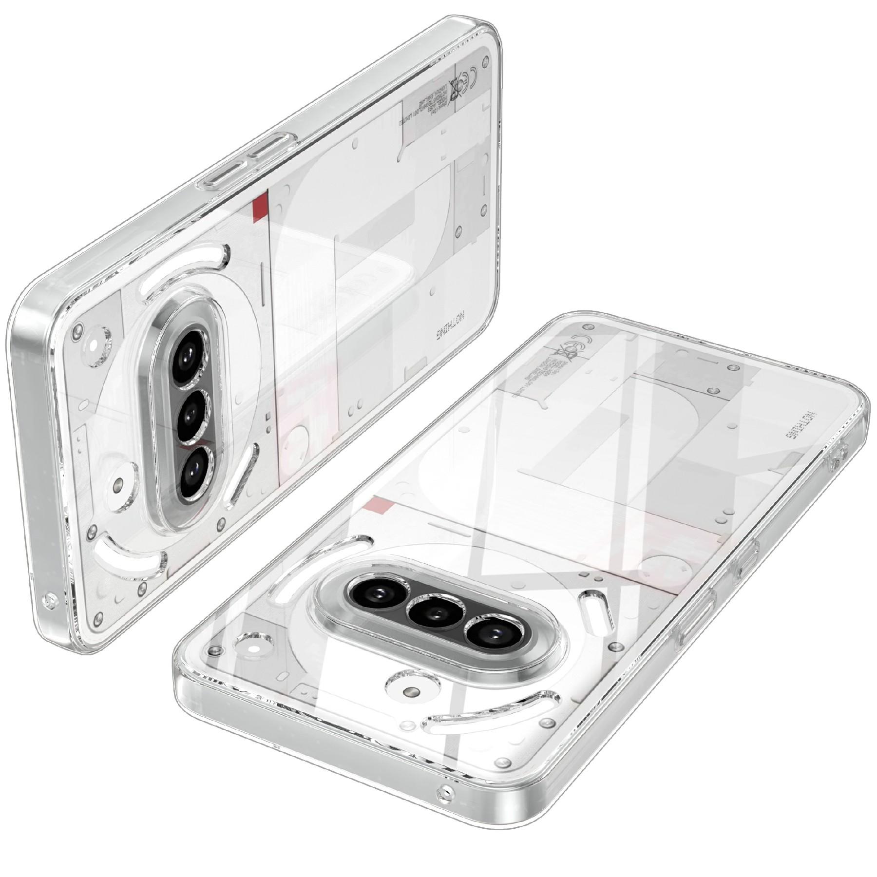 

For Nothing Phone (3a) Case Anti-Fingerprint Crystal Clear TPU Phone Cover As Shown A