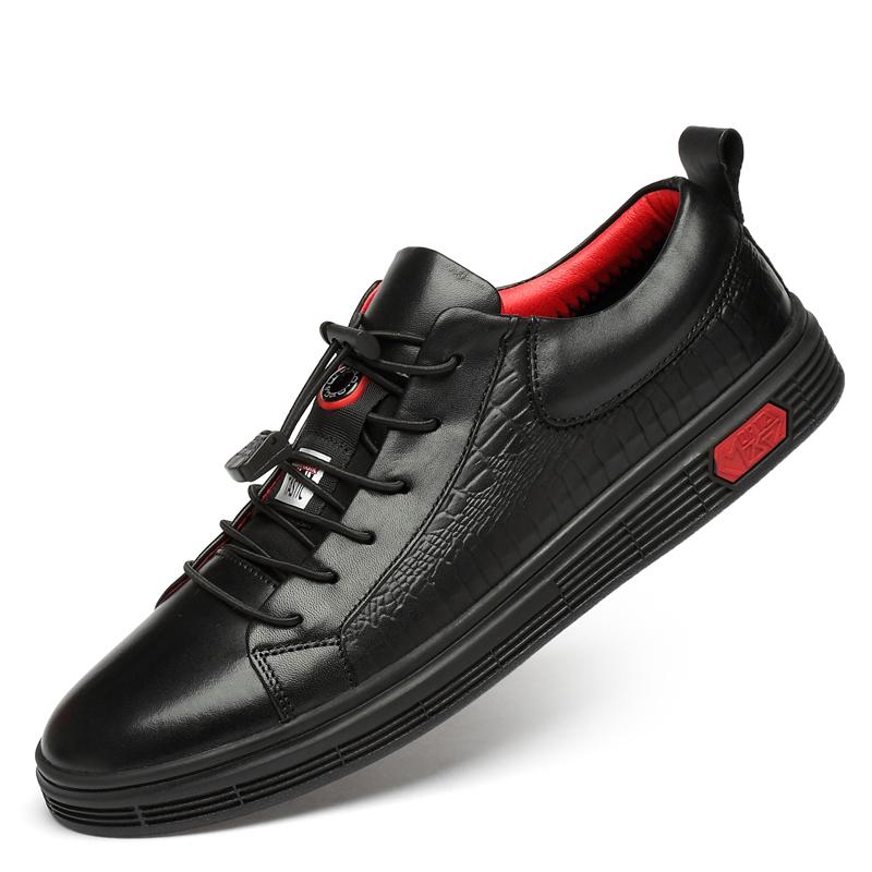 Genuine Leather Men Casual Shoes Breathable Mens Classic Sneakers All-match Skate Shoes Men 2024 New Arrival Flats for Men