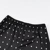 Women Elastic Waist Polka Dot Wide Leg Pants Casual Satin Trousers