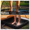 Outdoor Shower Base with Detachable Drain Pipe Foldable Waterproof PVC Outdoor Camping Beach RV Shower Pan Floor Stall