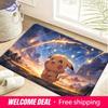 Cute Pikachu Starry Sky Fireworks Scenery Print Soft Absorbent Non-Slip Indoor Home Bathroom Entryway Doormat Rug