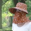 Sun Protection Cover Face Cap Neckline Mask Tea Picking Hat Portable Sunscreen Bucket Hat  Riding