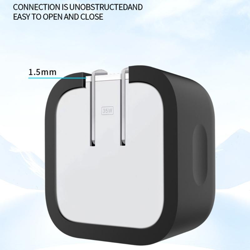 Soft Silicone Protective Cover Case For 35W Double USB C Port Charging Head Shockproof Dustproof Design