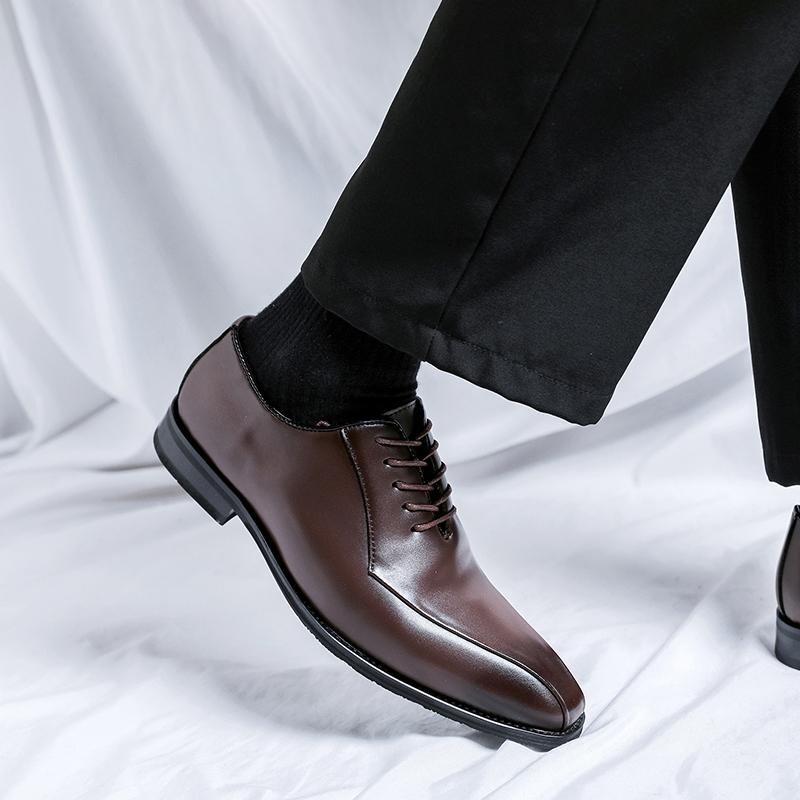 Fashion Leather Shoes For Man Platform Genuine Leather Big Size Shoes High Quality Designer Formal Platform Casual Shoes Outdoor