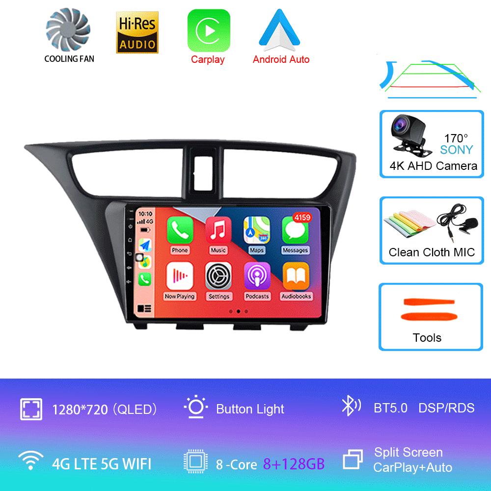 For Honda CIVIC Hatchback 2012 - 2017 Car AutoRadio Android Multimedia Video Player Navigation GPS Stereo HU No 2 Din 2din