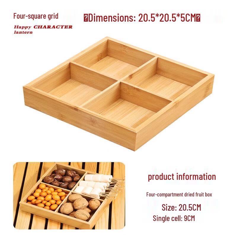Yuzhuxun Chinese Wooden Divided Serving Tray
