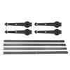 4m Double Door Arrow Type Barn Sliding Wood Door Track Kit Door Hanging Rail Pulley Set for