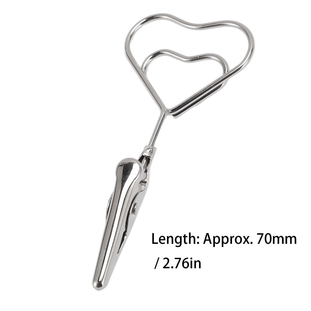 12Pcs Multi Shape Double Headed Memo Clip 70mm Silver Note Clips Metal Multifunctional Wire Picture Clip Hanging Photo