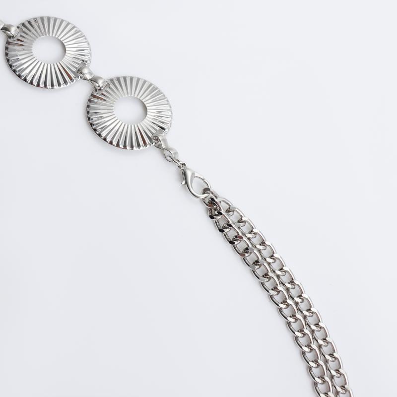 Women'S Fashion Circle Metal Chain Belt Fringes Ring Waist Chain Clothes Belt Waistband For Summer Beach