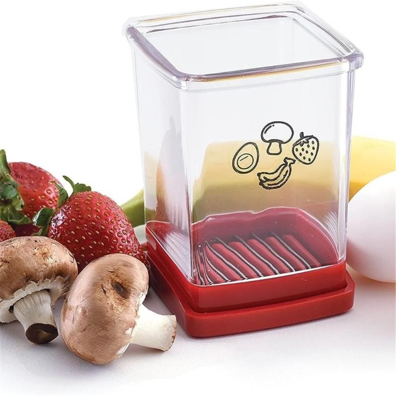 Cup Fruit Slicers Stainless Steel Strawberries Banana Cutter Kitchen Slicers Quickly Making Fruit Vegetable Cutter