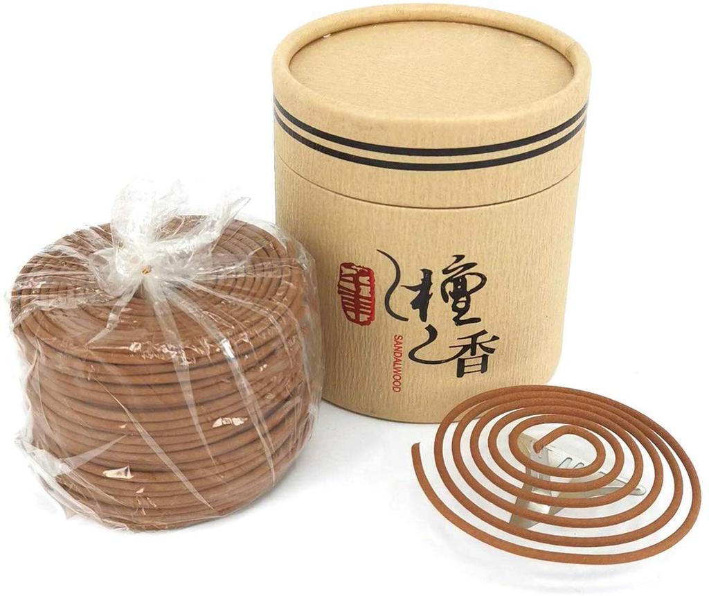 Specially Selected Sandalwood Incense, Gentle Scent, Spiral Incense Sticks, Air Purifying, 40 Sticks, 3.5 Hours