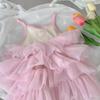 Summer Baby Girl Princess Dress Cute Tiered Cake Skirt Sleeveless Puffy Tutu Sundress For Toddler Kids Party Wear