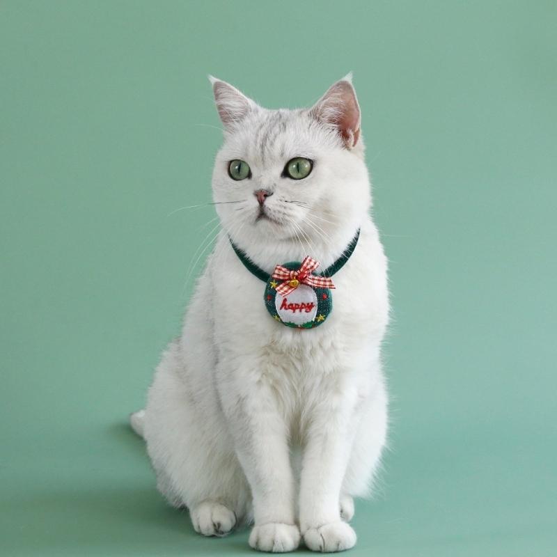 Pack of 2 Plush Pet Collars Funny Christmas Party Dogs Collar Pet Party Neckwear Cats Collar for Festival Celebration