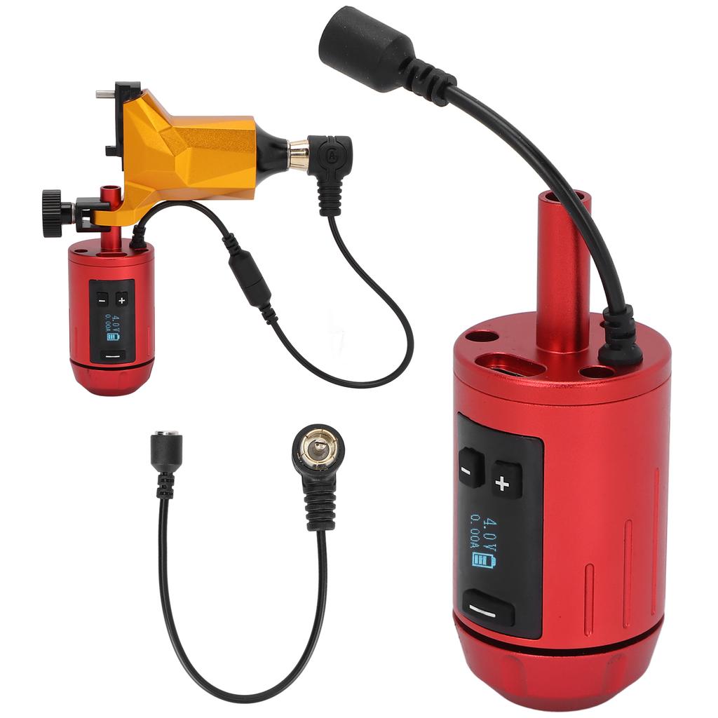 Tattoo Grip Machine Self Lock Cordless Tattoo Grip Machine with LCD Display for Tattoo   Int Face Motor