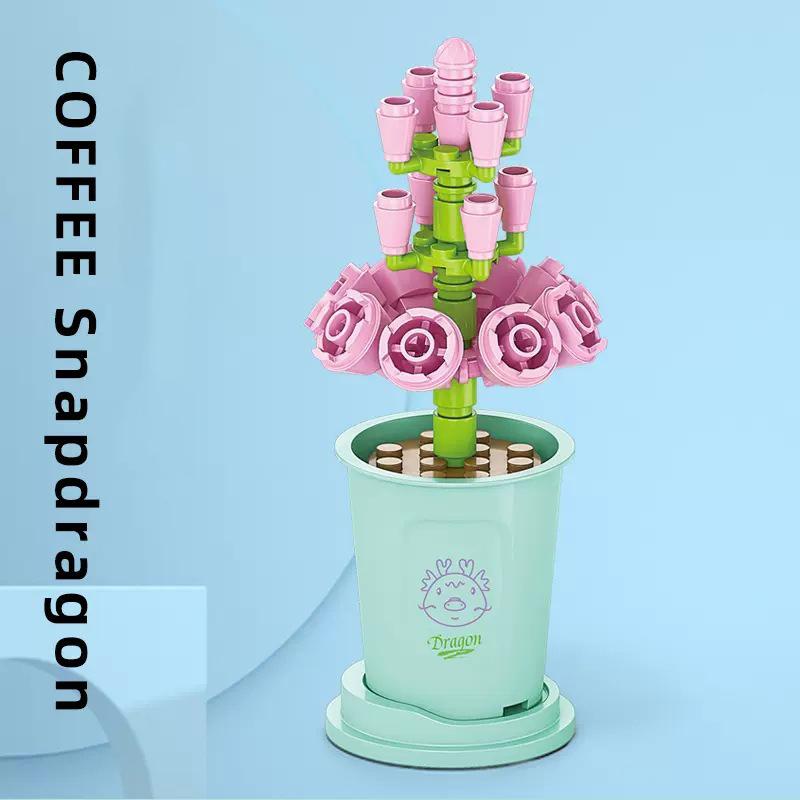 

Совместимые игрушки-пазлы, собранные строительные блоки, серия вечных цветов, Будда, поднимающий цветы, украшения