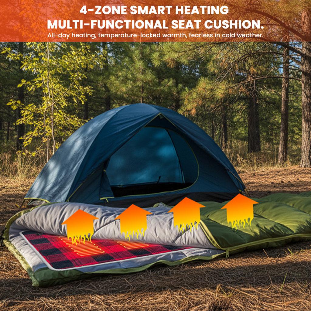 5V USB Heating Pad Seat Warmer Power Bank Not Included Foldable Heating Cushion Foldable Heated Seat Pad for Office/Home Outdoor