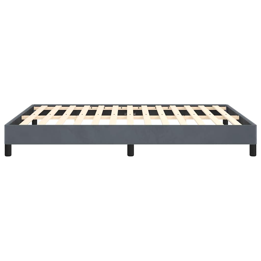 Bed Frame without Mattress Dark Grey 137 x 190 cm Full Velvet