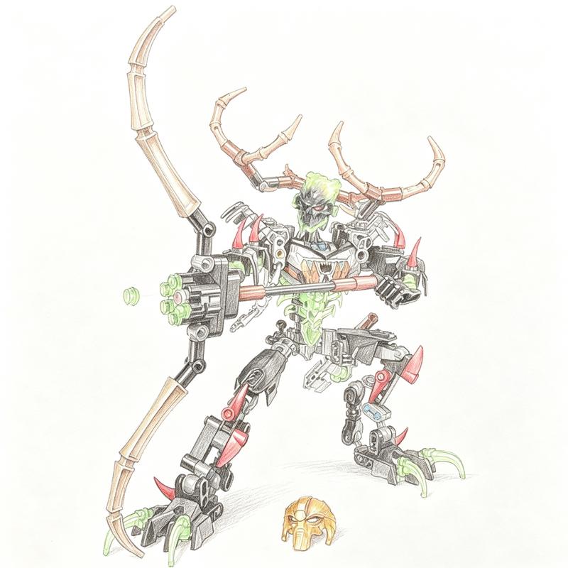 Bionicle Series Skull Warrior Mask Maker Building Blocks Anime Action Figures Soldier Warrior Bricks Toys For Boys Kids Gifts