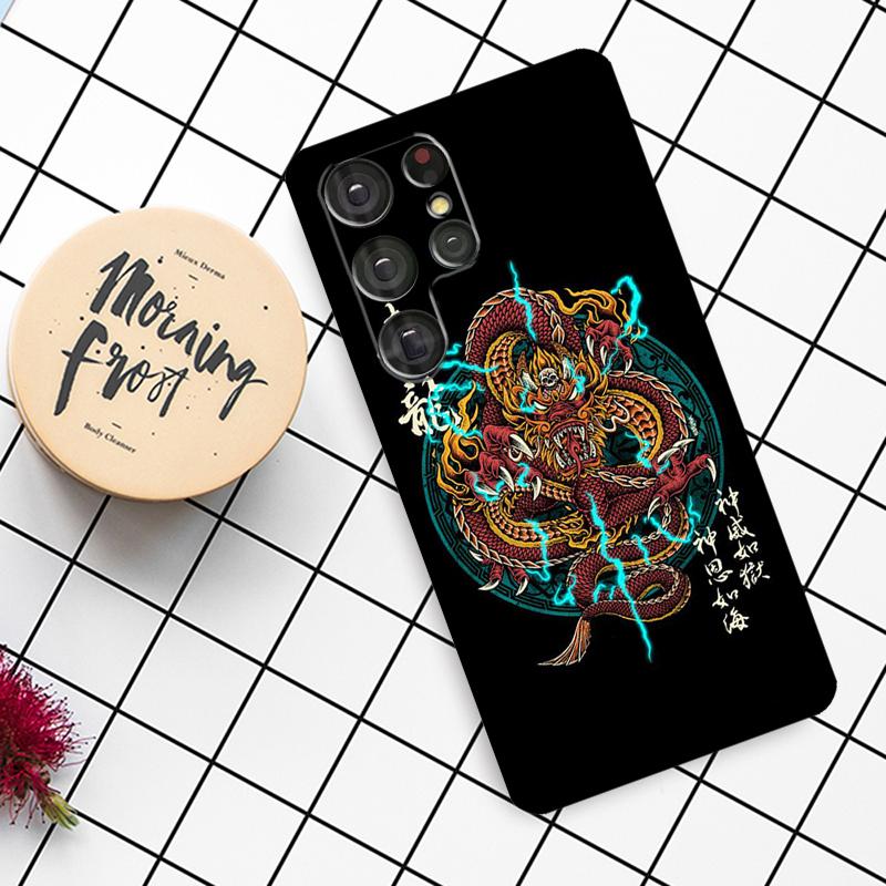 Fashion Chinese Dragon Case For Samsung Galaxy S24 FE S21 S22 S23 S25 Ultra S9 S10 Plus S20 FE S25 FE Phone Cover