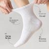Men's Breathable Antibacterial Mid-calf Pure Cotton Socks - Sweat-absorbing & Odor-resistant Sports Socks