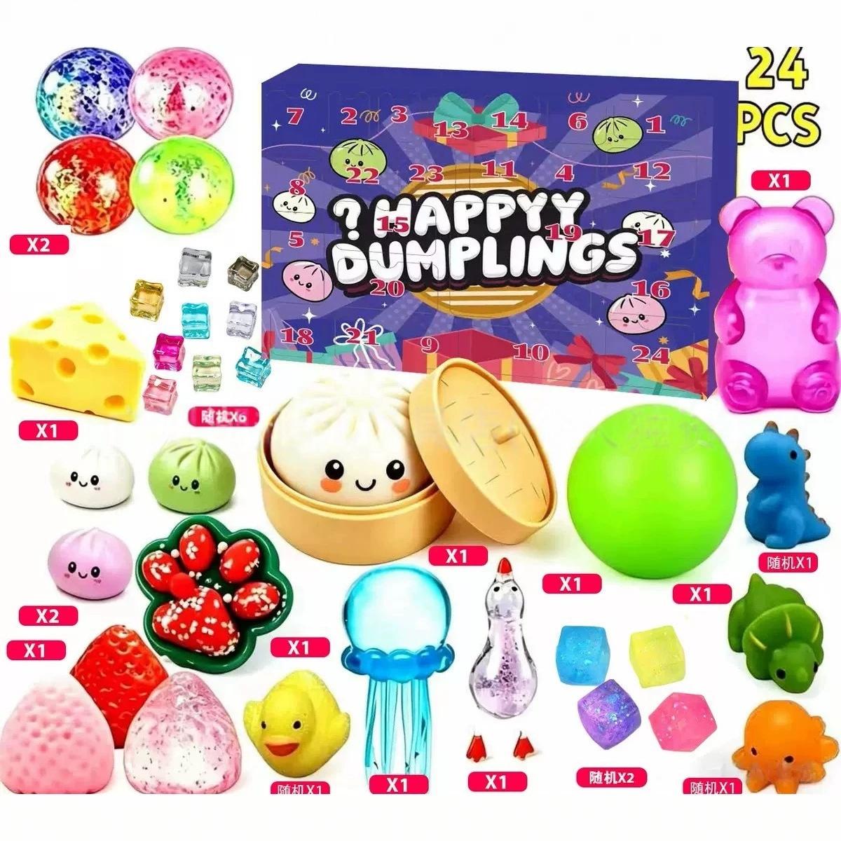 Mīklas pelmeņu Squishy Adventes kalendārs 2026